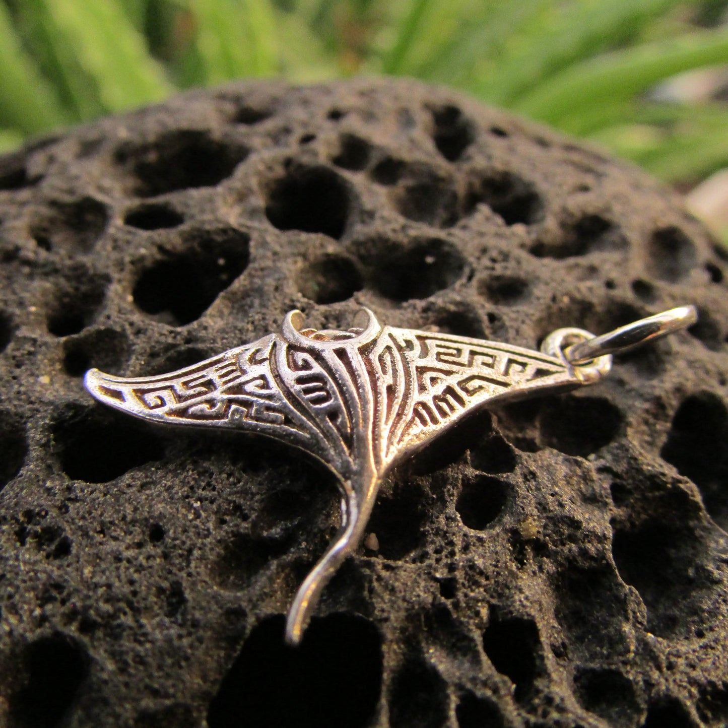 Manta Ray Necklace Pendant | Sterling Silver | Ocean | Beach | Gift | Jewelry | Handmade | Unique