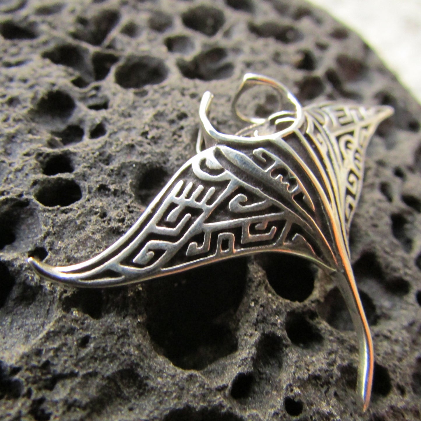 Manta Ray Necklace Pendant Medium | Sterling Silver | Ocean | Beach | Gift | Jewelry | Handmade | Unique