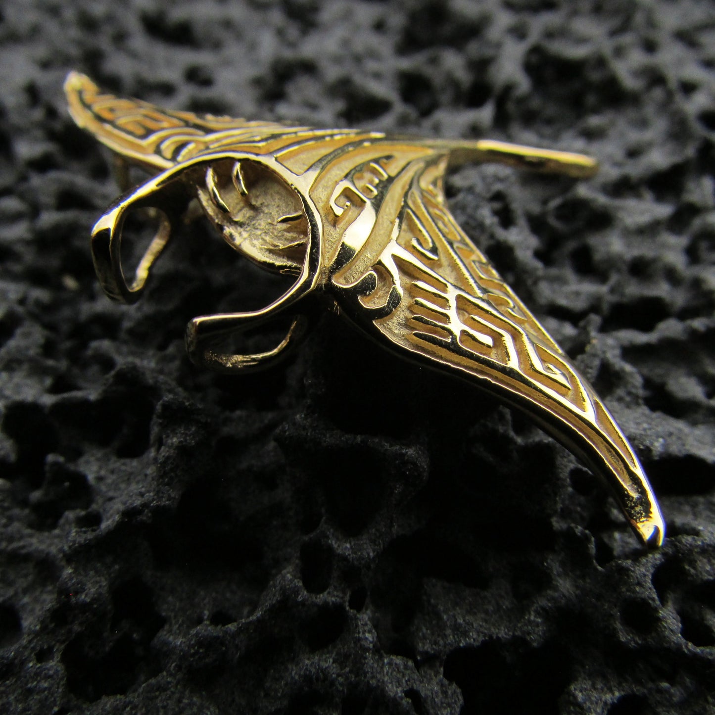18K Gold Vermeil Manta Ray Necklace Pendant | Ocean | Beach | Gift | Jewelry | Handmade | Unique