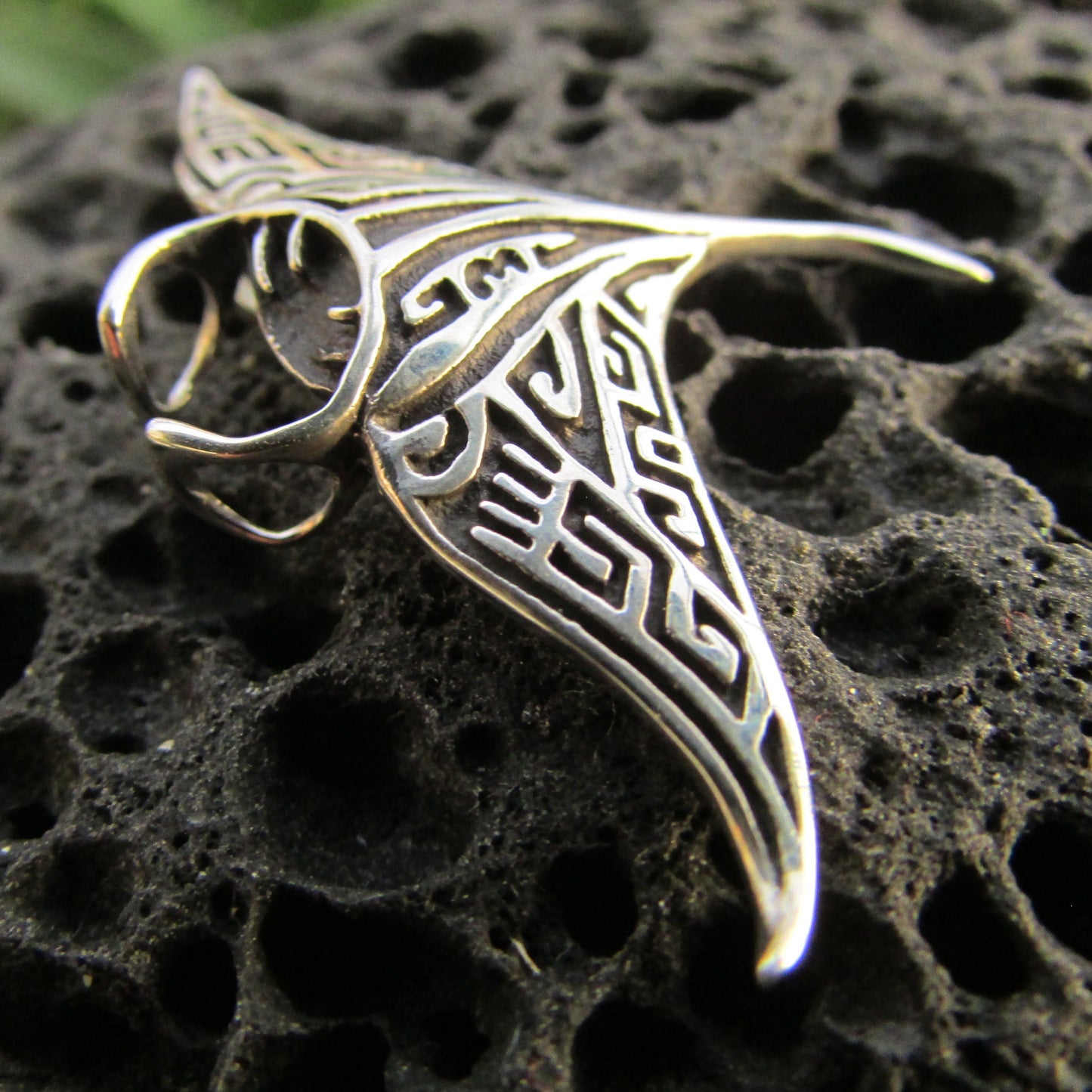Manta Ray Necklace Pendant Medium | Sterling Silver | Ocean | Beach | Gift | Jewelry | Handmade | Unique