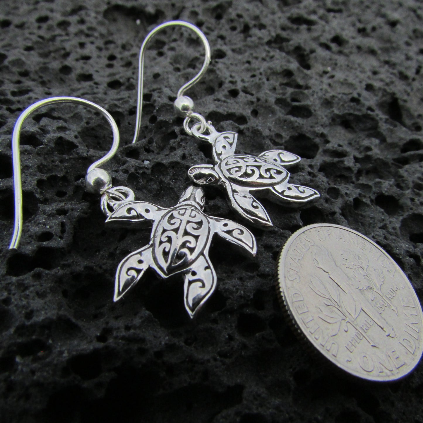 Turtle Earrings | Sterling Silver | Ocean | Beach | Gift | Jewelry | Handmade | Unique