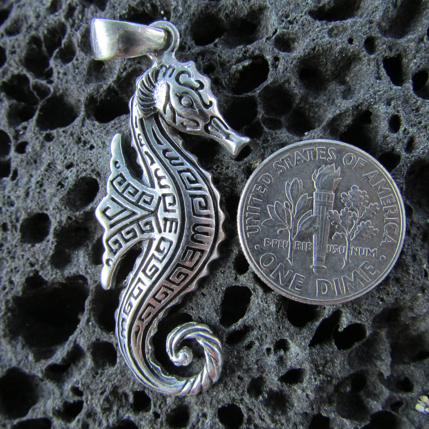 Seahorse Necklace Pendant  | Sterling Silver | Ocean | Beach | Gift | Jewelry | Handmade | Unique