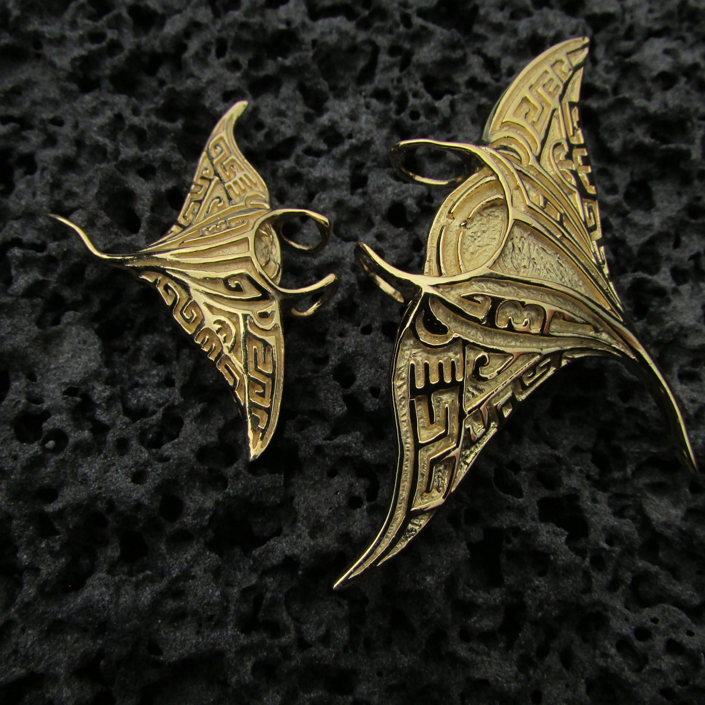 18K Gold Vermeil Manta Ray Necklace Pendant | Ocean | Beach | Gift | Jewelry | Handmade | Unique
