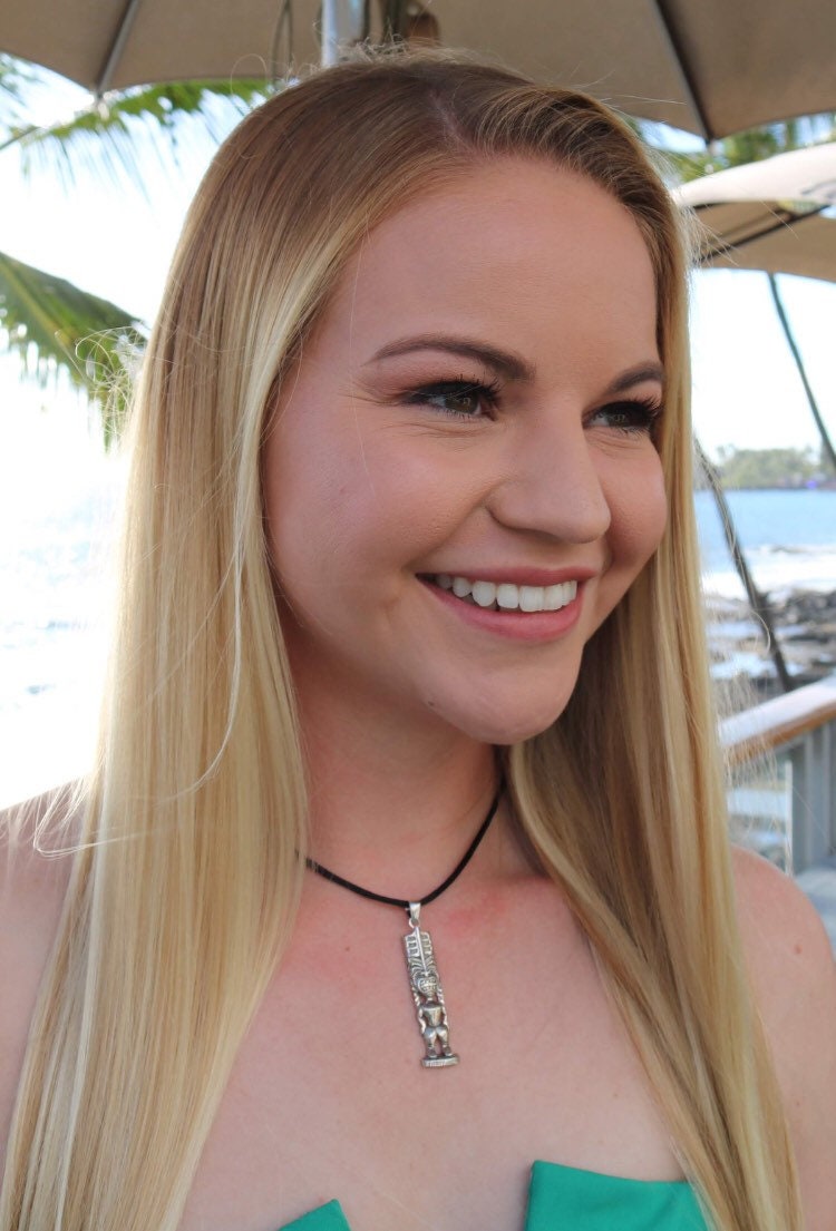 Hawaiian Tribal Tiki Pendant Necklace | Sterling Silver | Gift | Jewelry | Handmade | Unique