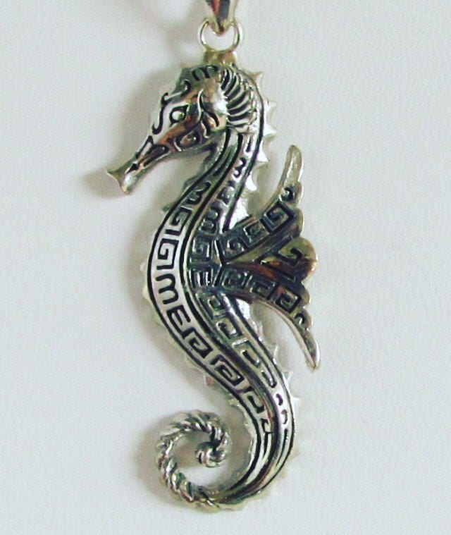 Seahorse Necklace Pendant Charm Mini | Sterling Silver | Ocean | Beach | Gift | Jewelry | Handmade | Unique