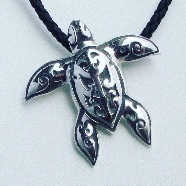 Sea Turtle Necklace Pendant | Sterling Silver | Ocean | Beach | Gift | Jewelry | Handmade | Unique