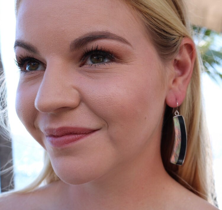 Zen Earrings | Black Ouster Shell | Sterling Silver | Gift | Jewelry | Handmade | Unique