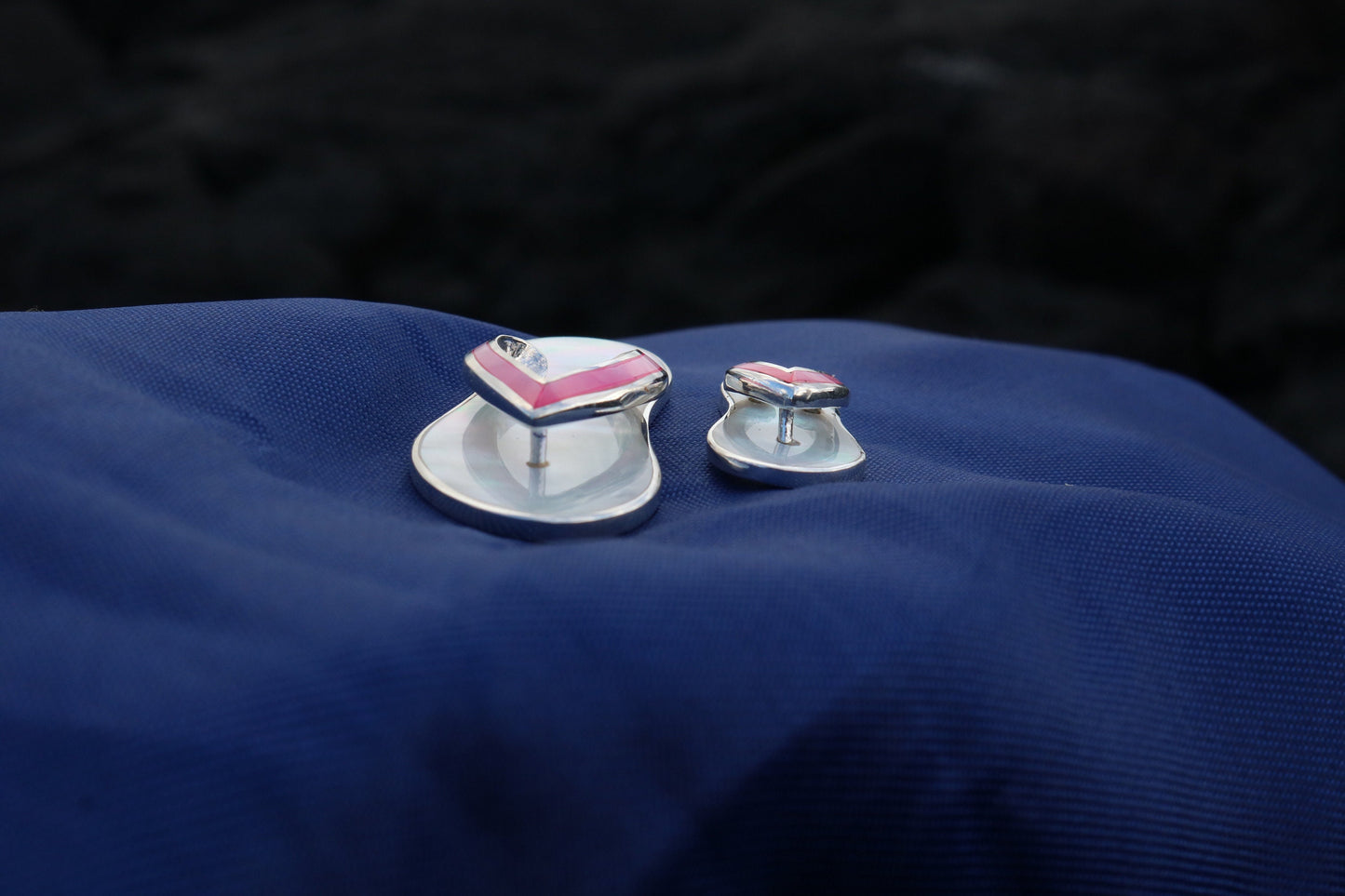 Beach Slippers Necklace Pendant . Sterling Silver, Mother of Pearl.
