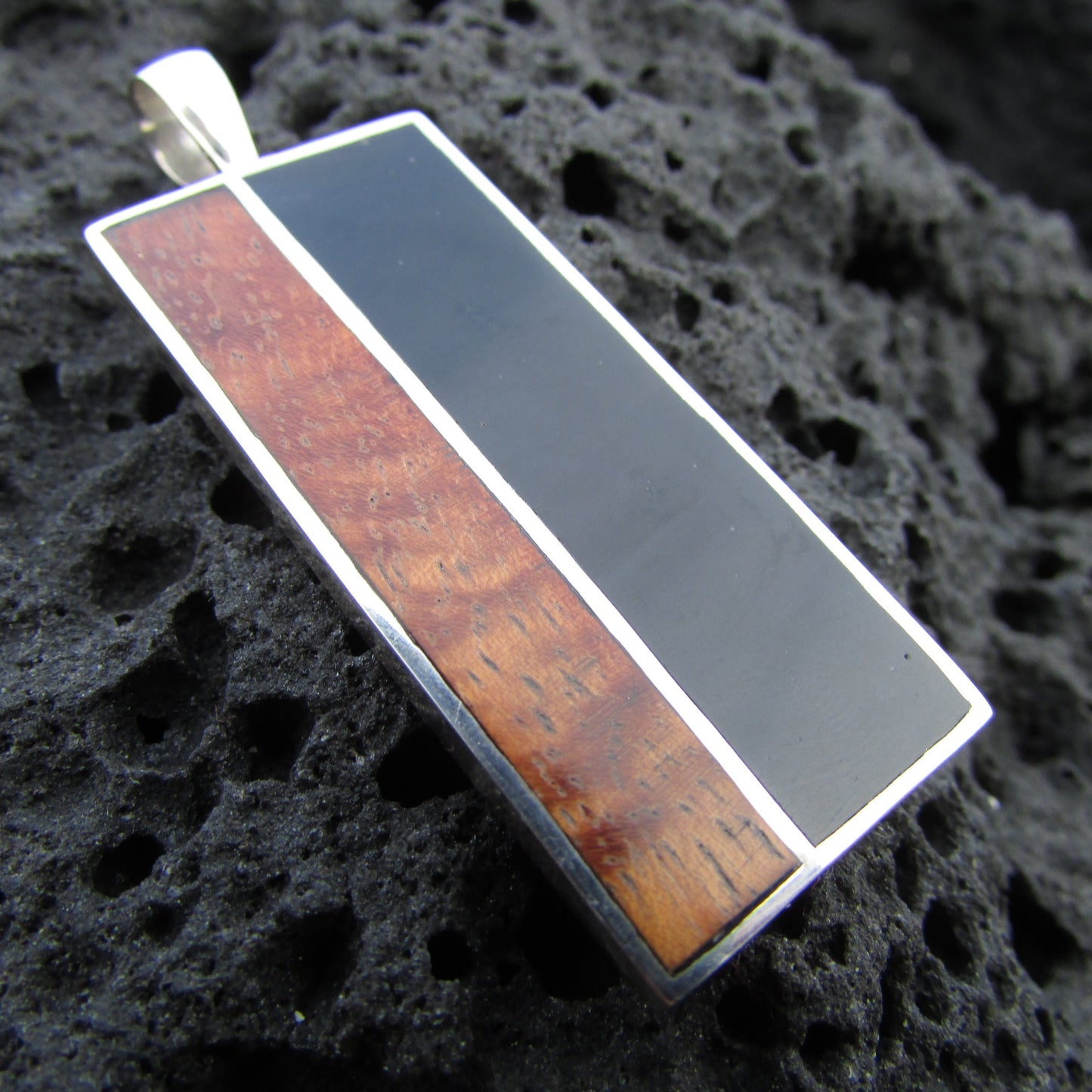 Triple Sea Turtle Necklace Pendant | Koa Wood | Abalone Paua Shell | Sterling Silver | Ocean | Beach | Gift | Jewelry | Handmade | Unique