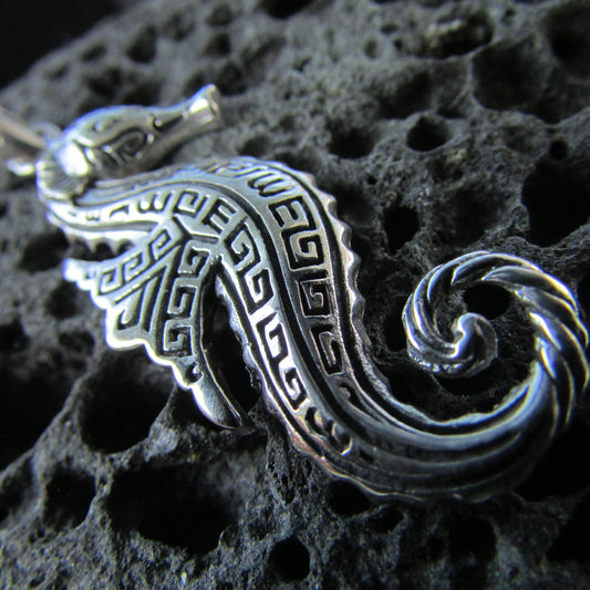 Seahorse Necklace Pendant  | Sterling Silver | Ocean | Beach | Gift | Jewelry | Handmade | Unique
