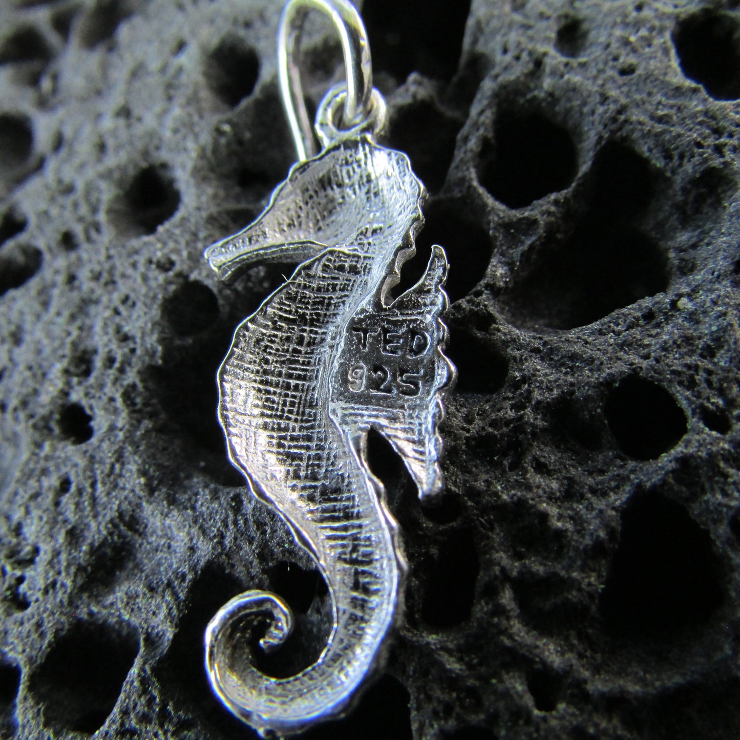 Seahorse Necklace Pendant Charm Mini | Sterling Silver | Ocean | Beach | Gift | Jewelry | Handmade | Unique