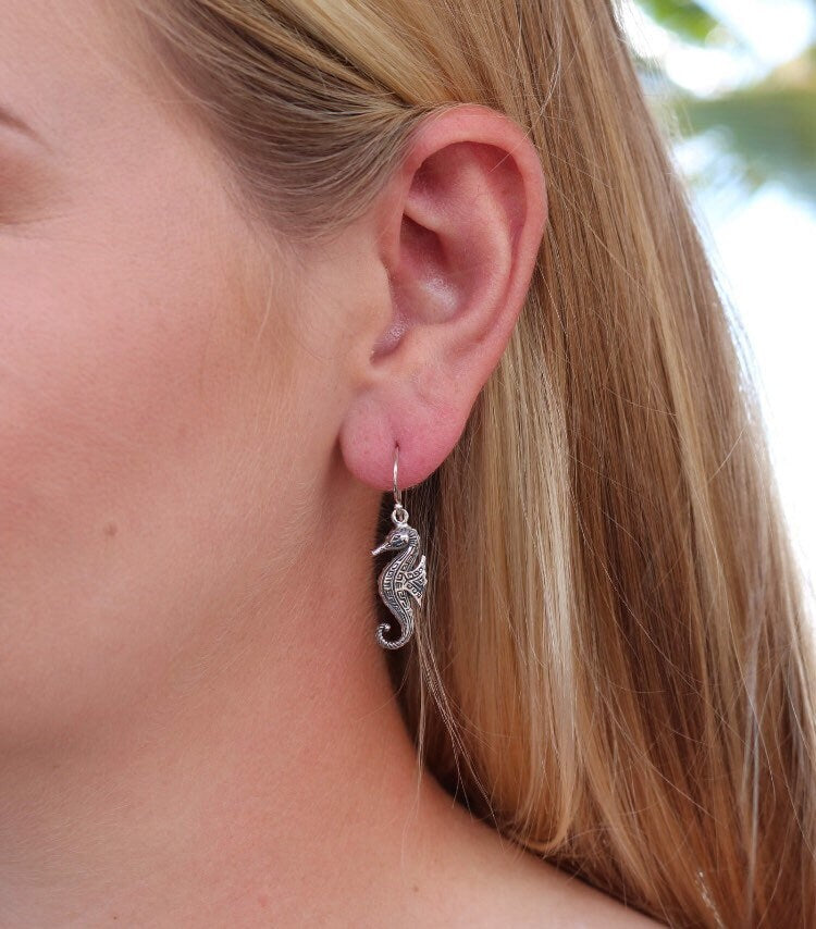 Seahorse Earrings | Sterling Silver | Ocean | Beach | Gift | Jewelry | Handmade | Unique