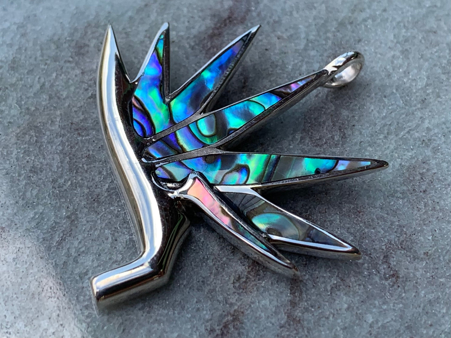 Bird of Paradise Flower Sterling Silver Necklace Pendant