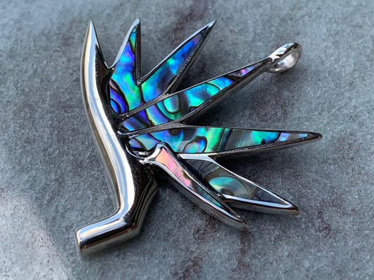 Bird of Paradise Flower Sterling Silver Necklace Pendant