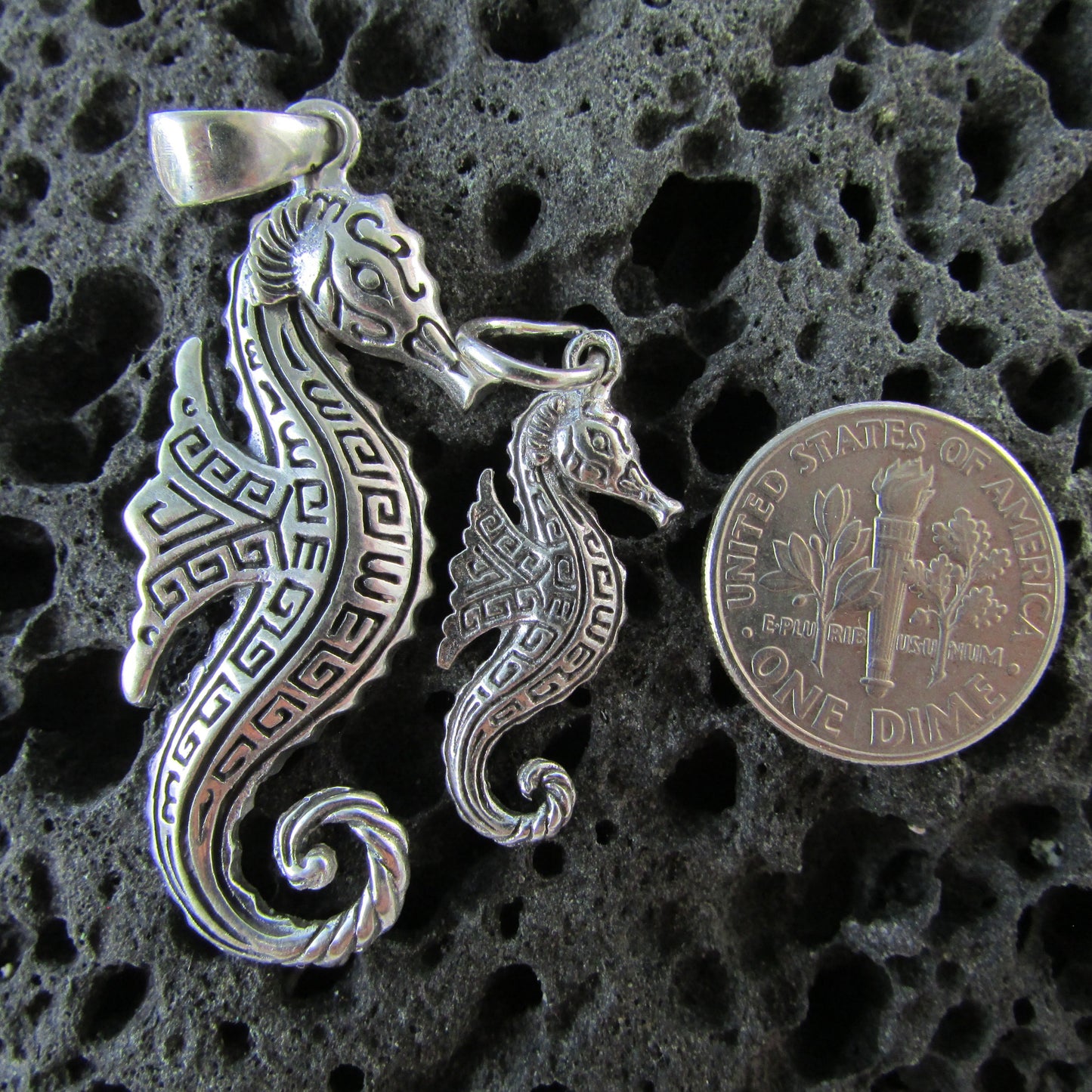 Seahorse Necklace Pendant Charm Mini | Sterling Silver | Ocean | Beach | Gift | Jewelry | Handmade | Unique