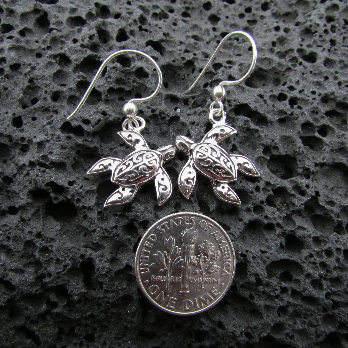 Turtle Earrings | Sterling Silver | Ocean | Beach | Gift | Jewelry | Handmade | Unique