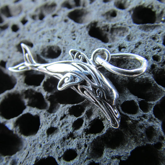 Dolphin Necklace Pendant Charm Mini | Sterling Silver | Ocean | Beach | Gift | Jewelry | Handmade | Unique