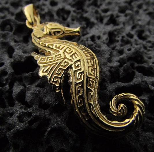 18k Gold Vermeil Seahorse Necklace Pendant