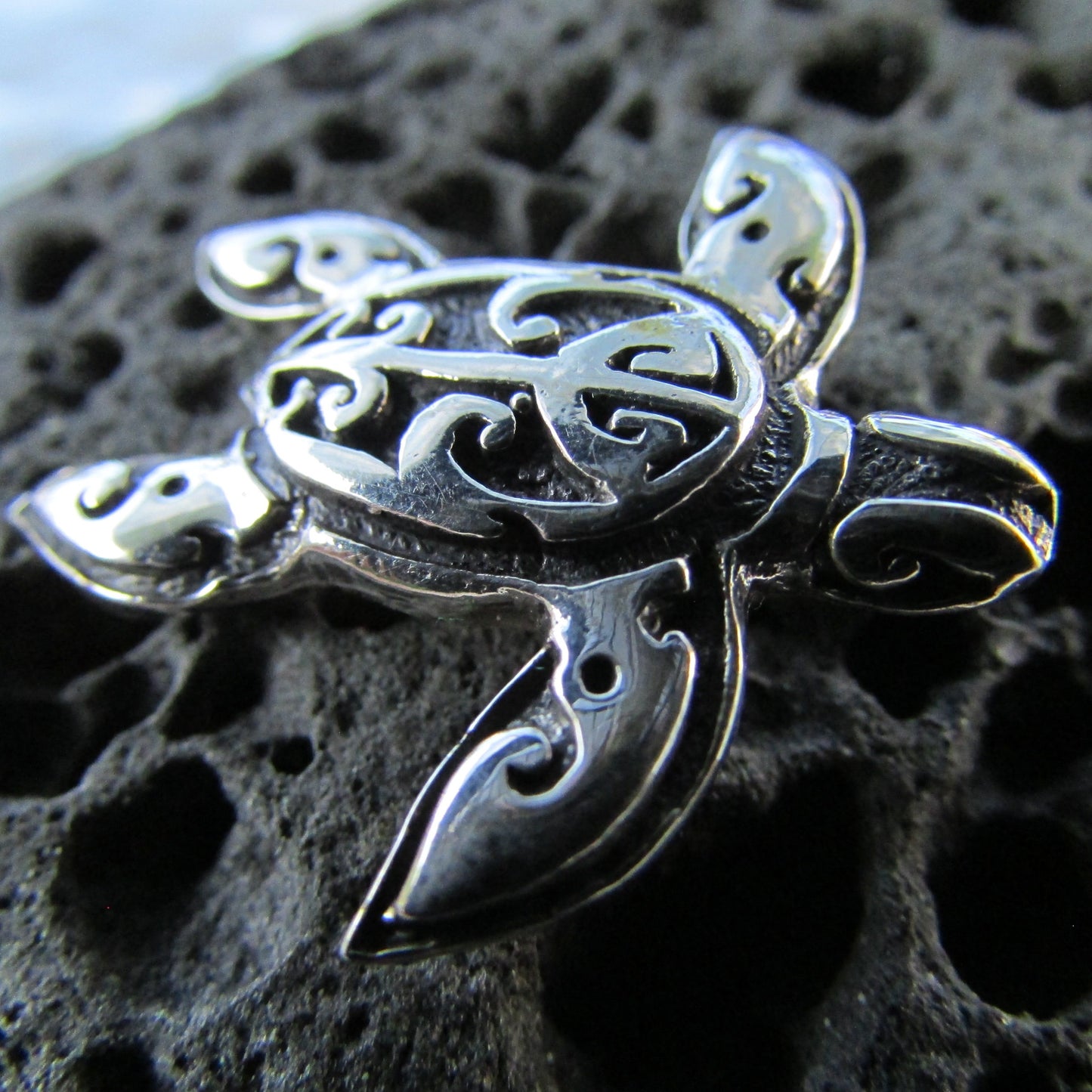 Sea Turtle Necklace Pendant | Sterling Silver | Ocean | Beach | Gift | Jewelry | Handmade | Unique