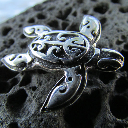 Sea Turtle Necklace Pendant | Sterling Silver | Ocean | Beach | Gift | Jewelry | Handmade | Unique